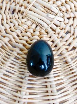 Lamellenobsidian Edelstein-Eier,  ca. 3 cm, Made in Germany